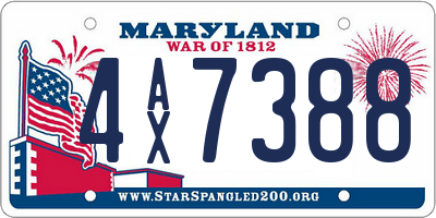 MD license plate 4AX7388