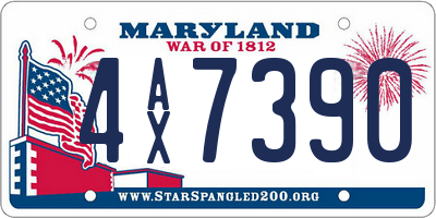 MD license plate 4AX7390