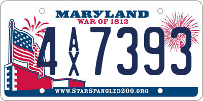 MD license plate 4AX7393