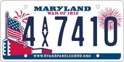 MD license plate 4AX7410