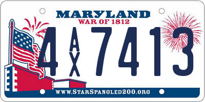 MD license plate 4AX7413