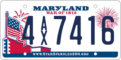 MD license plate 4AX7416