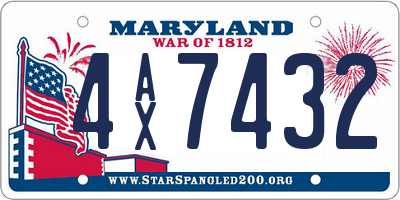 MD license plate 4AX7432