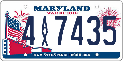 MD license plate 4AX7435