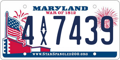 MD license plate 4AX7439