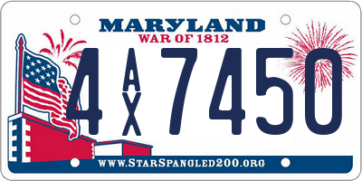 MD license plate 4AX7450