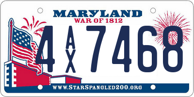 MD license plate 4AX7468