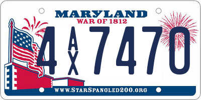 MD license plate 4AX7470