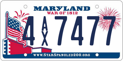 MD license plate 4AX7477