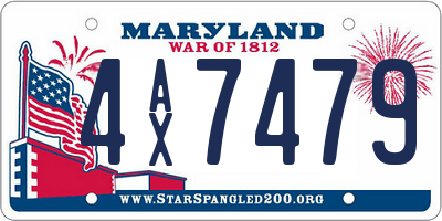 MD license plate 4AX7479