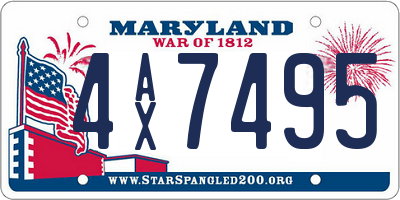 MD license plate 4AX7495