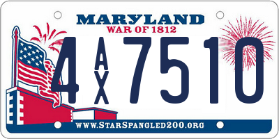 MD license plate 4AX7510