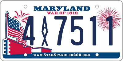 MD license plate 4AX7511