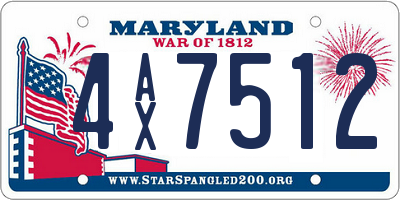 MD license plate 4AX7512