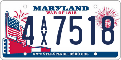 MD license plate 4AX7518