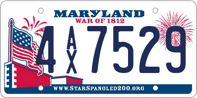 MD license plate 4AX7529