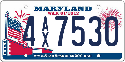 MD license plate 4AX7530