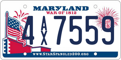 MD license plate 4AX7559