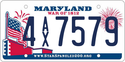 MD license plate 4AX7579