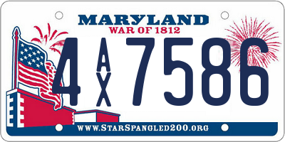 MD license plate 4AX7586