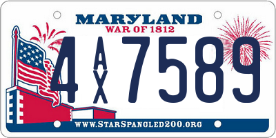 MD license plate 4AX7589