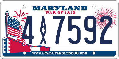 MD license plate 4AX7592