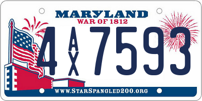 MD license plate 4AX7593