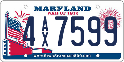 MD license plate 4AX7599