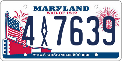 MD license plate 4AX7639