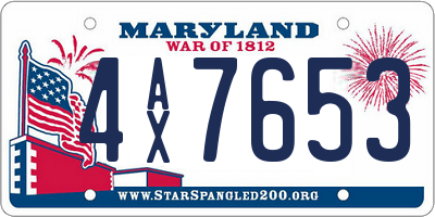 MD license plate 4AX7653