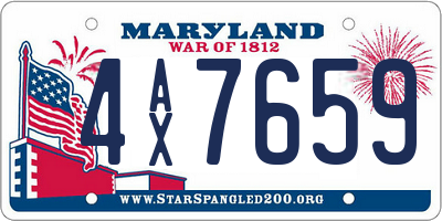 MD license plate 4AX7659