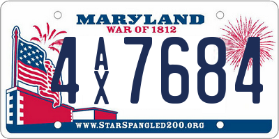 MD license plate 4AX7684