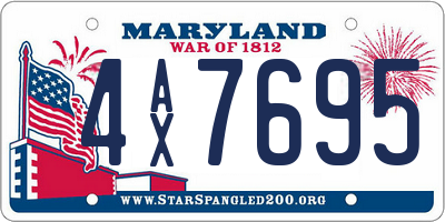 MD license plate 4AX7695