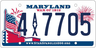MD license plate 4AX7705
