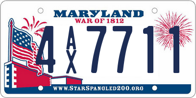 MD license plate 4AX7711