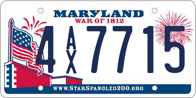 MD license plate 4AX7715