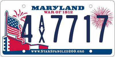 MD license plate 4AX7717