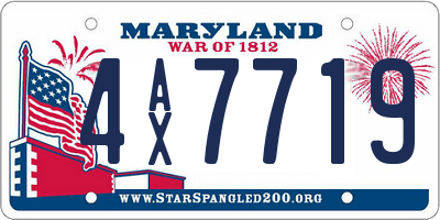 MD license plate 4AX7719