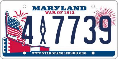 MD license plate 4AX7739