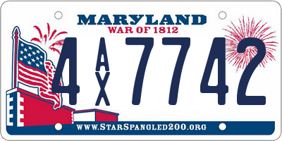 MD license plate 4AX7742