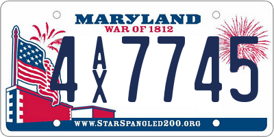 MD license plate 4AX7745