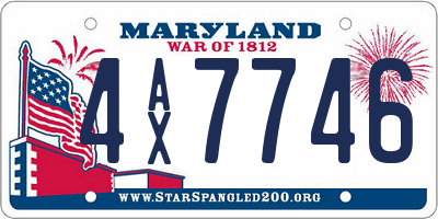 MD license plate 4AX7746