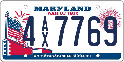 MD license plate 4AX7769