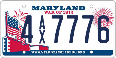 MD license plate 4AX7776
