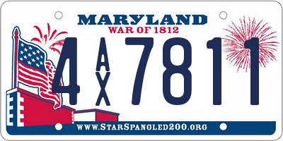 MD license plate 4AX7811
