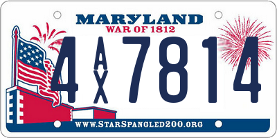 MD license plate 4AX7814