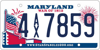 MD license plate 4AX7859