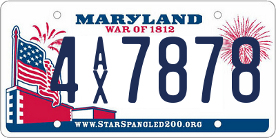 MD license plate 4AX7878