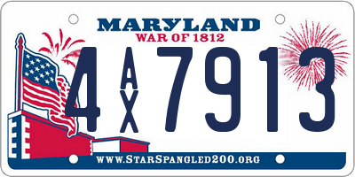 MD license plate 4AX7913