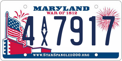 MD license plate 4AX7917